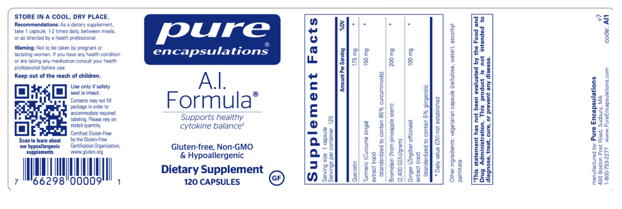 AI Formula 120 caps * Pure Encapsulations Supplement - Conners Clinic