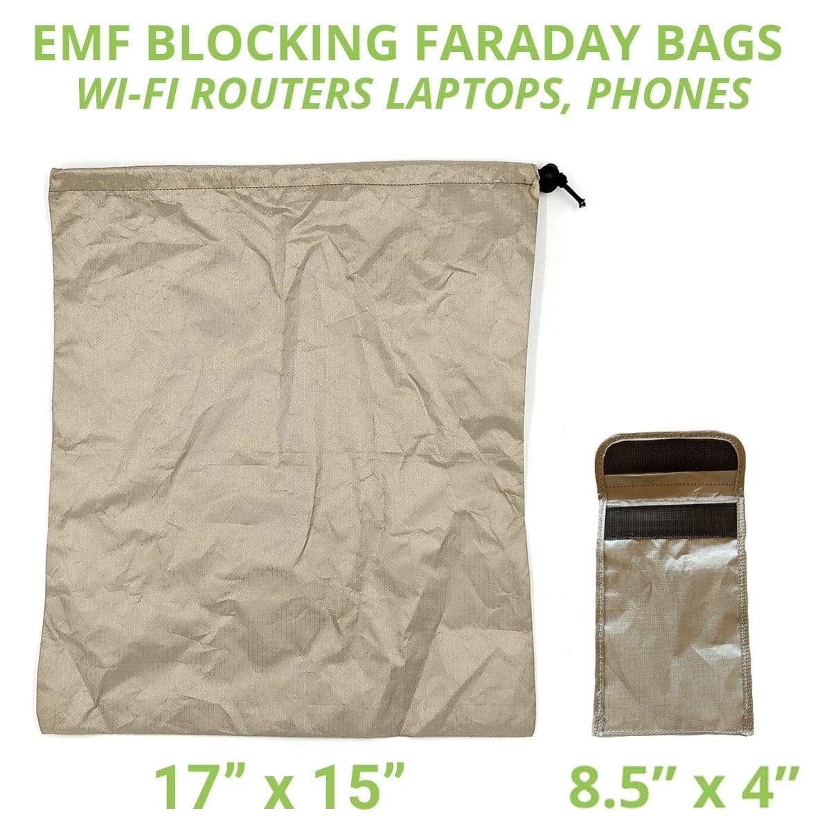 All-Purpose EMF Blocking Faraday Bag | RF Anti-Radiation Protection for Smart Meter, Wi-Fi Router, Cell Phone, Laptop Conners Clinic Equipment - Conners Clinic