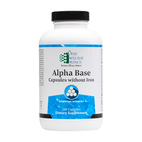 Alpha Base Capsules without Iron - 240 Capsules Ortho-Molecular Supplement - Conners Clinic
