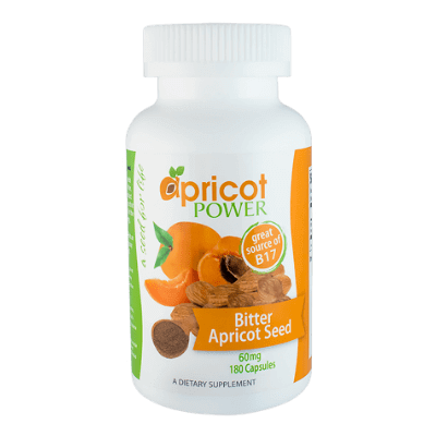 Apricot Seed Capsules - from ground seeds - 180 count Apricot Power Supplement - Conners Clinic