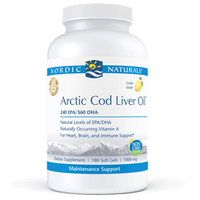 Thumbnail for Arctic Cod Liver Oil 180 Softgels Nordic Naturals Supplement - Conners Clinic