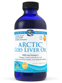 Thumbnail for Arctic Cod Liver Oil Orange 8 fl oz Nordic Naturals Supplement - Conners Clinic