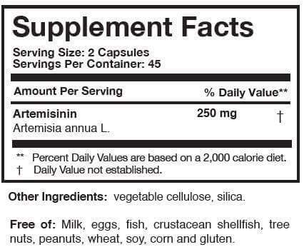 Artemisinin Solo -  90 Capsules Researched Nutritionals Supplement - Conners Clinic