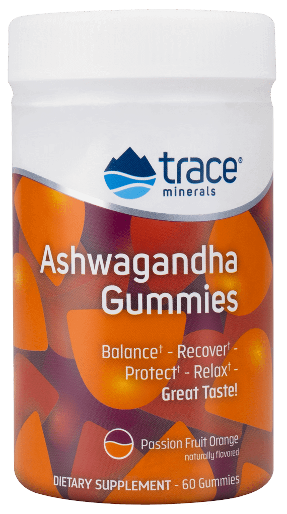 Ashwagandha Gummies Passion Fruit Orange 60 Gummies Trace Minerals Supplement - Conners Clinic