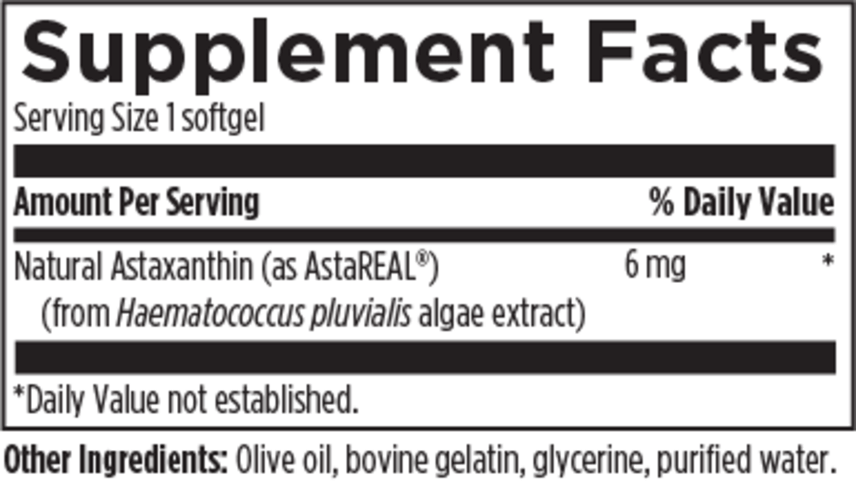 Astaxanthin- 60 softgels Designs for Health Supplement - Conners Clinic