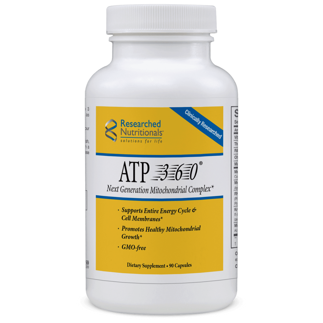 ATP 360 - 90 Capsules Researched Nutritionals Supplement - Conners Clinic