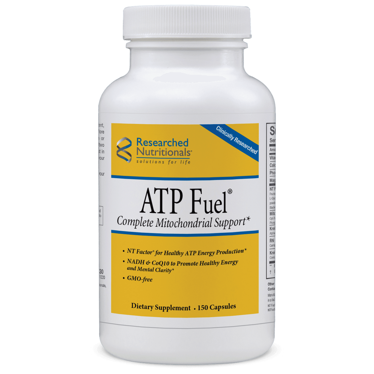 ATP Fuel - 150 Capsules Researched Nutritionals Supplement - Conners Clinic