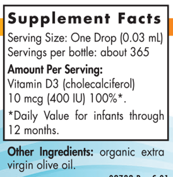 Baby's Vitamin D3 0.37 fl oz Nordic Naturals Supplement - Conners Clinic