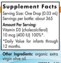 Thumbnail for Baby's Vitamin D3 0.37 fl oz Nordic Naturals Supplement - Conners Clinic