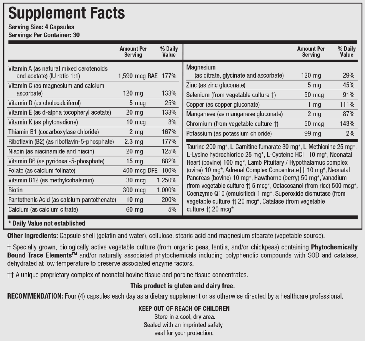 BIO-CARDIOZYME FORTE (360C) Biotics Research Supplement - Conners Clinic