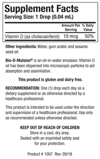 Thumbnail for BIO-D-MULSION (1OZ) Biotics Research Supplement - Conners Clinic