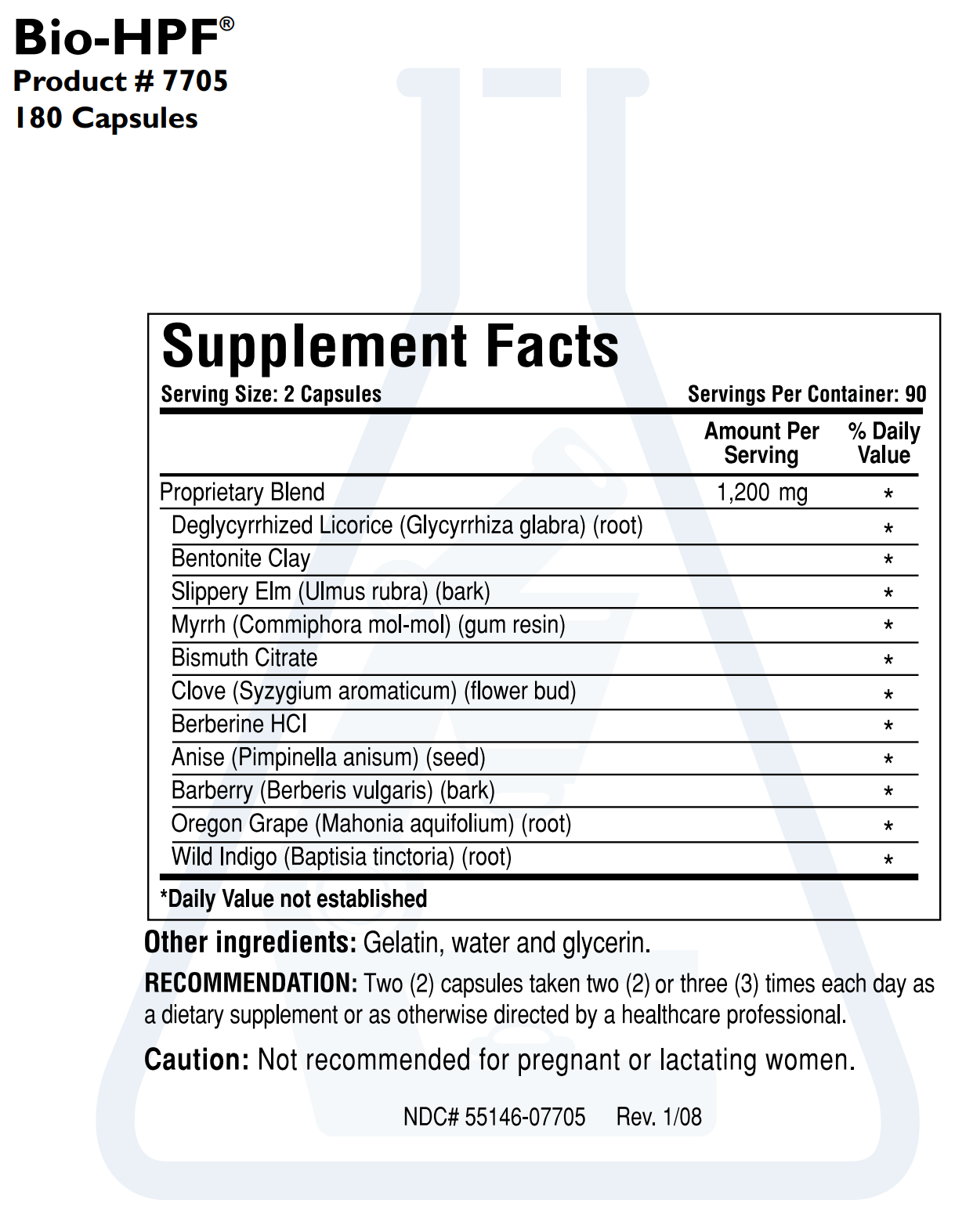 BIO-HPF (180T) Biotics Research Supplement - Conners Clinic