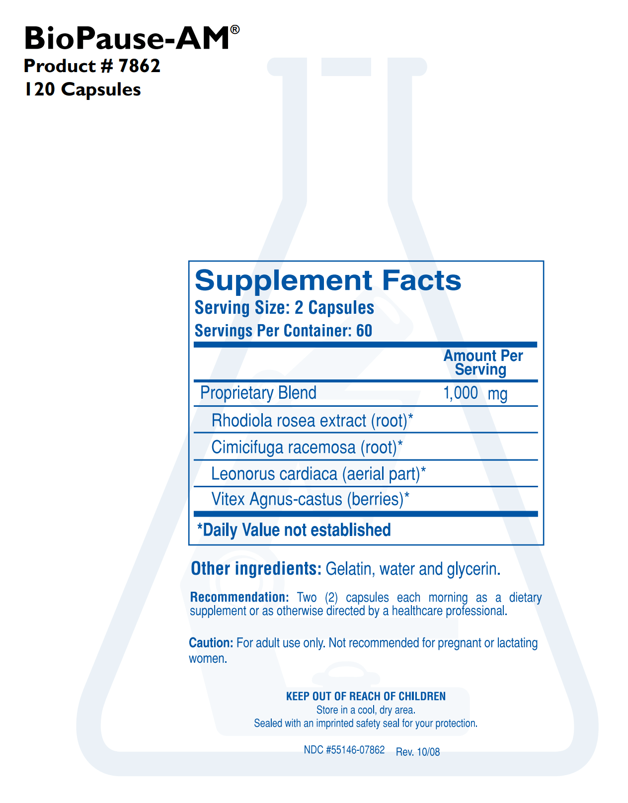 BIOPAUSE-AM (120C) - [BACKORDERED] Biotics Research Supplement - Conners Clinic