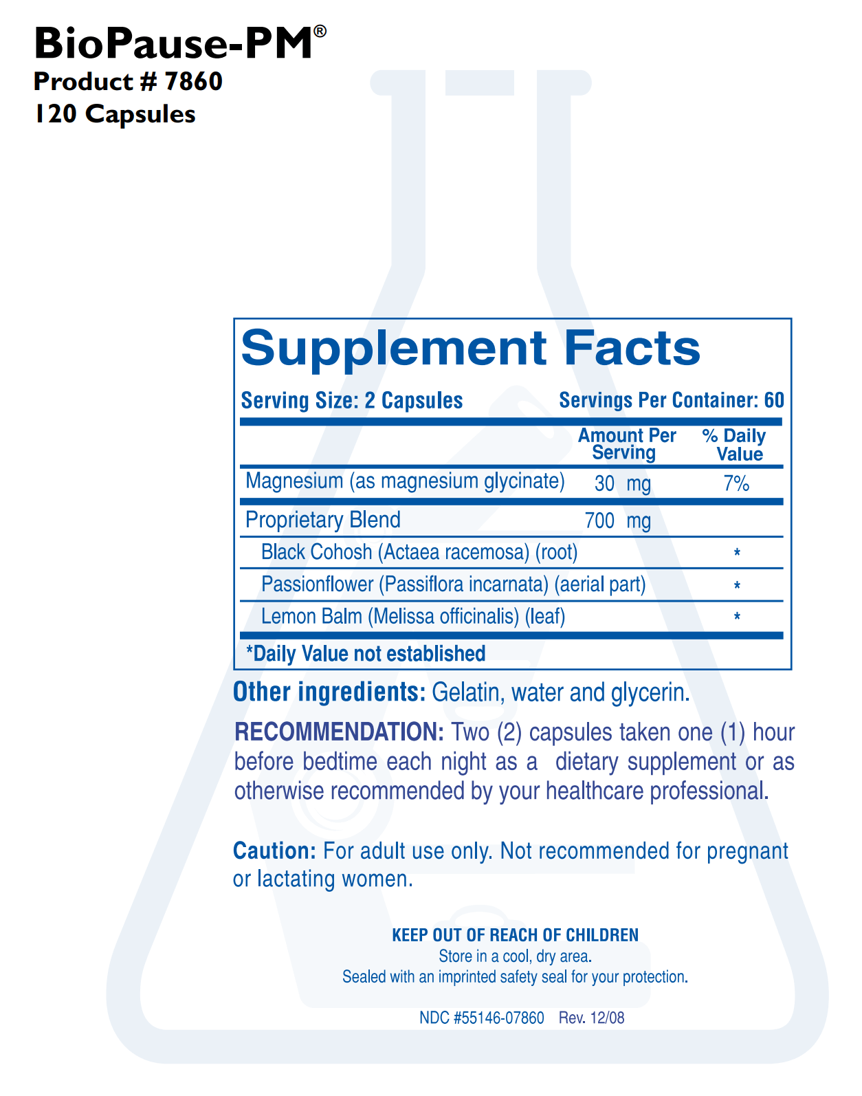 BIOPAUSE-PM (120C) Biotics Research Supplement - Conners Clinic