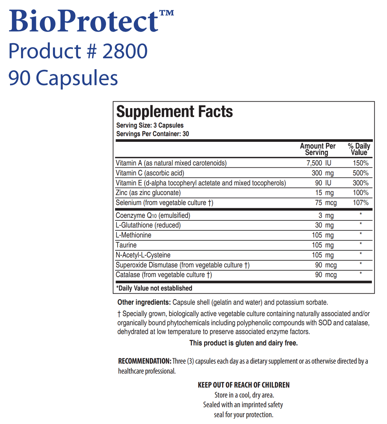 BIOPROTECT (90C) Biotics Research Supplement - Conners Clinic