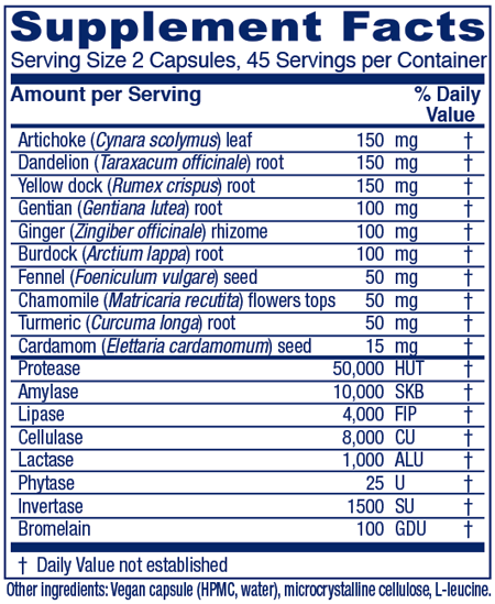 Bitters Extra 90 Capsules Vitanica Supplement - Conners Clinic