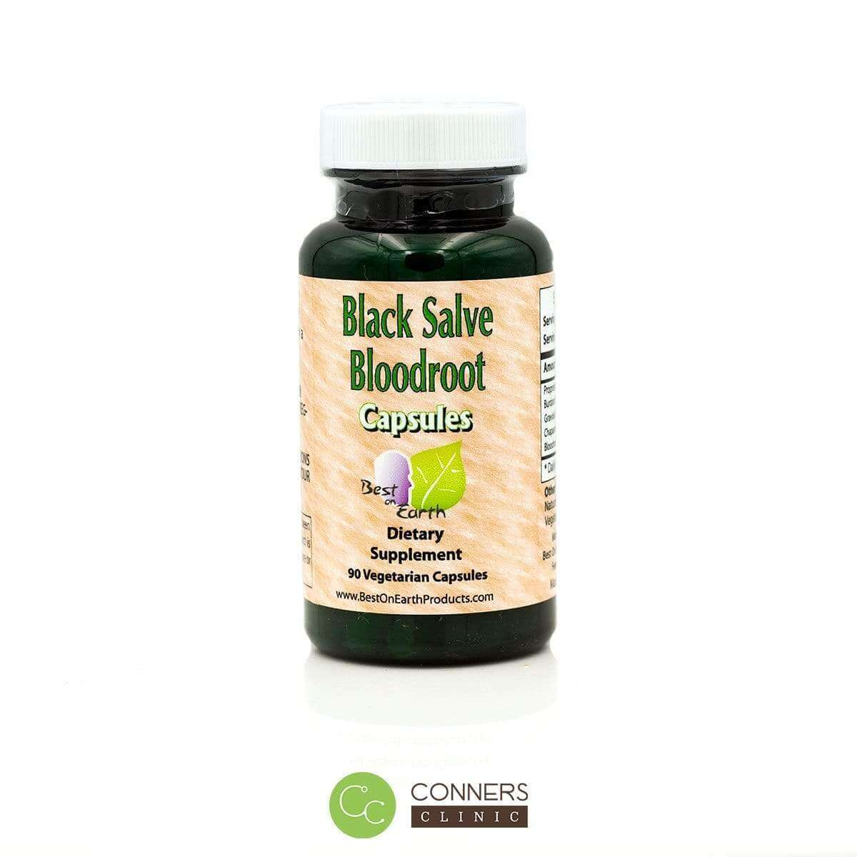 Black Salve Bloodroot- 90 caps Best on Earth Supplement - Conners Clinic