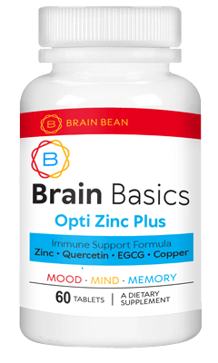 Brain Basics Opti Zinc Plus 60 Tablets Brain Bean Supplement - Conners Clinic