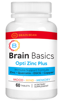 Thumbnail for Brain Basics Opti Zinc Plus 60 Tablets Brain Bean Supplement - Conners Clinic