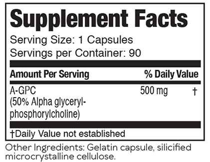 Brain Basics Ultra Alpha GPC 90 Capsules Brain Bean Supplement - Conners Clinic