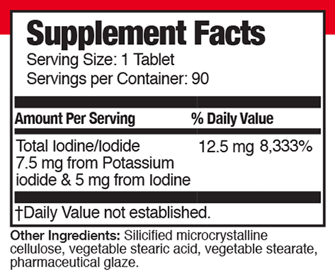 Brain Basics Ultra Iodine Complex 90 Tablets Brain Bean Supplement - Conners Clinic