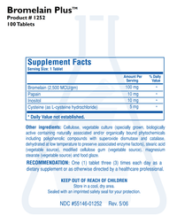 Thumbnail for BROMELAIN PLUS (100T) Biotics Research Supplement - Conners Clinic