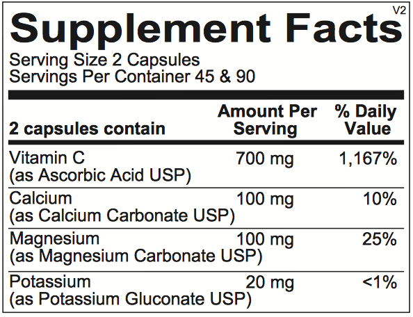 Buffered C Capsules - 180 Capsules Ortho-Molecular Supplement - Conners Clinic