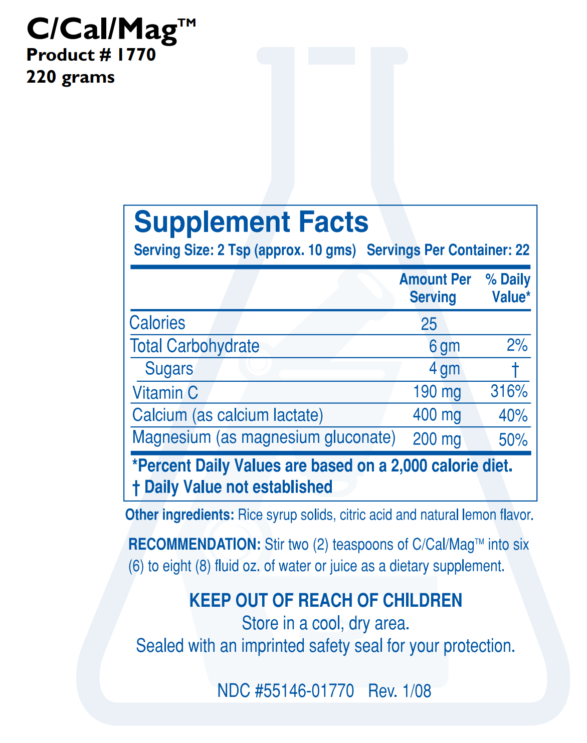 C/CAL/MAG (8OZ) Biotics Research Supplement - Conners Clinic