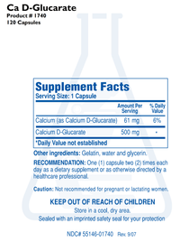 Thumbnail for CA D-GLUCARATE (120C) Biotics Research Supplement - Conners Clinic