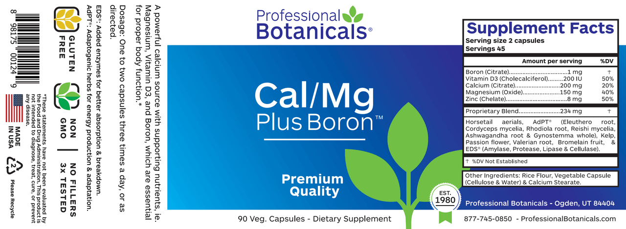 CAL/MG PLUS BORON (90C) Biotics Research Supplement - Conners Clinic