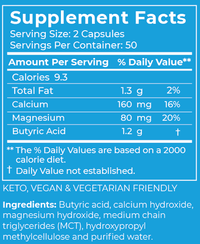 Thumbnail for Calcium / Magnesium Butyrate 100 Capsules Body Bio Supplement - Conners Clinic