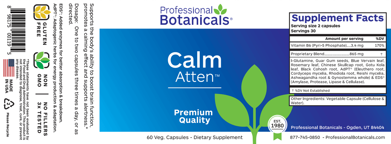 CALM ATTEN (60C) Biotics Research Supplement - Conners Clinic