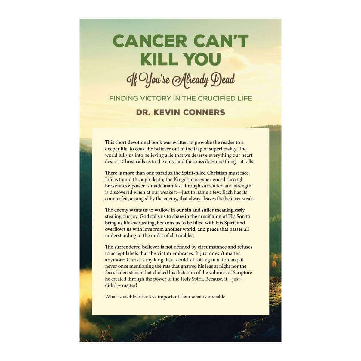 Cancer Can't Kill You if You're Already Dead Book Conners Clinic Book - Conners Clinic