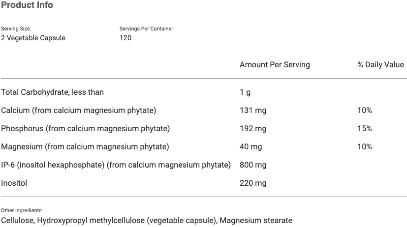 Cellular Forté w/IP-6 Inositol 240 caps * Integrative Therapeutics Supplement - Conners Clinic