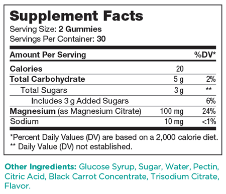 Chapter One Magnesium Raspberry 60 Gummies Zahler Supplement - Conners Clinic