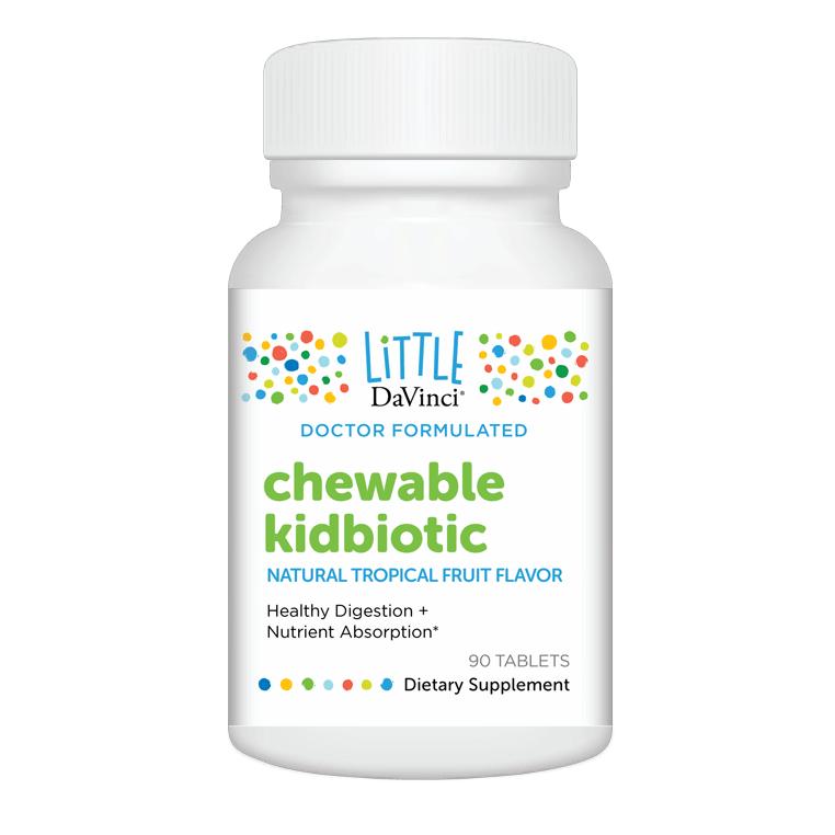 Chewable Kidbiotic Tropical Fruit 90 Tablets DaVinci Labs Supplement - Conners Clinic