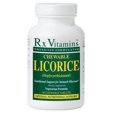 Chewable Licorice 90 Chewable Tablets Rx Vitamins Supplement - Conners Clinic