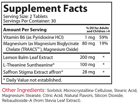 ChildCalm 60 Chewable Tablets Zahler Supplement - Conners Clinic