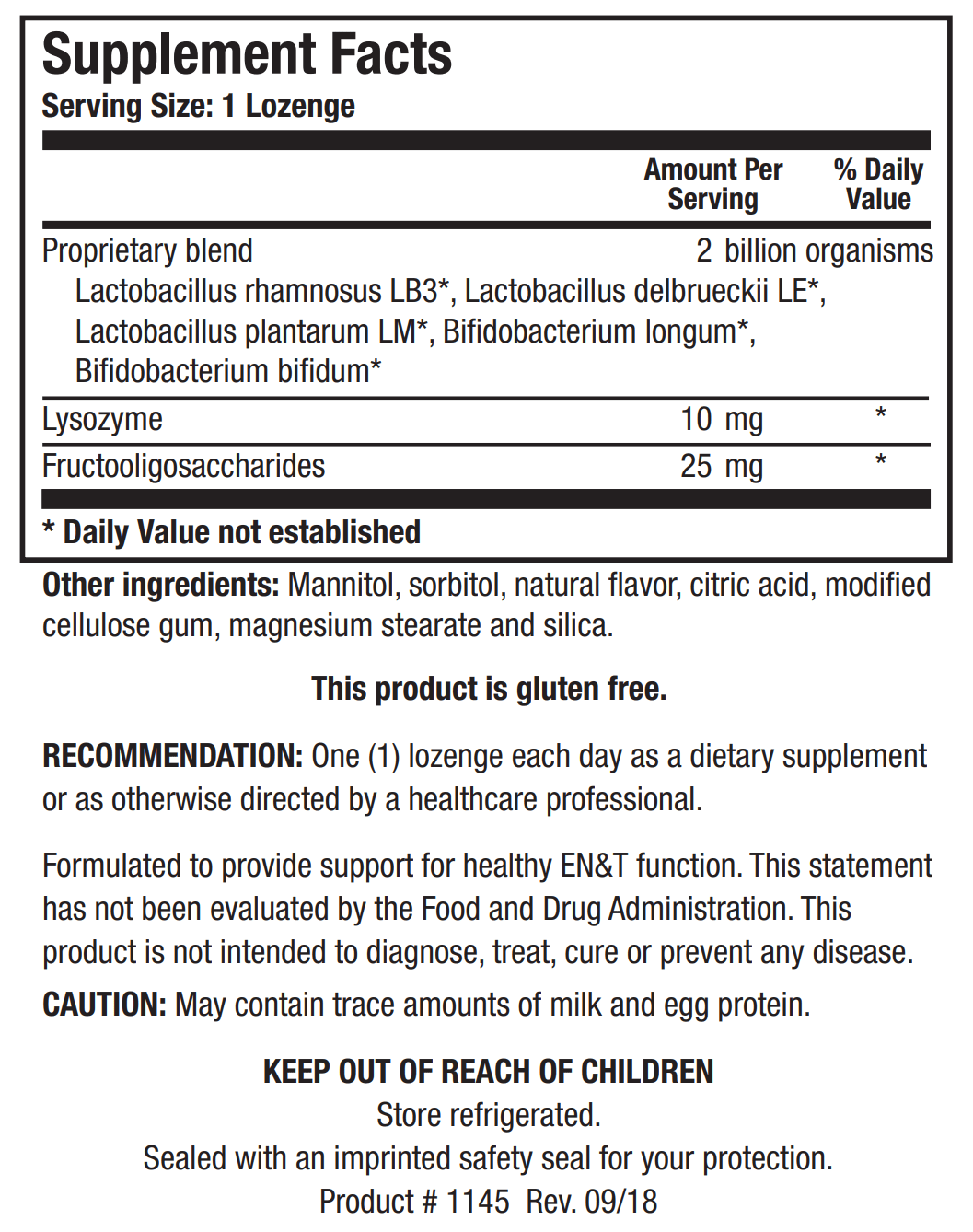 CHILDREN'S ENT-PRO (60 LOZENGES) Biotics Research Supplement - Conners Clinic