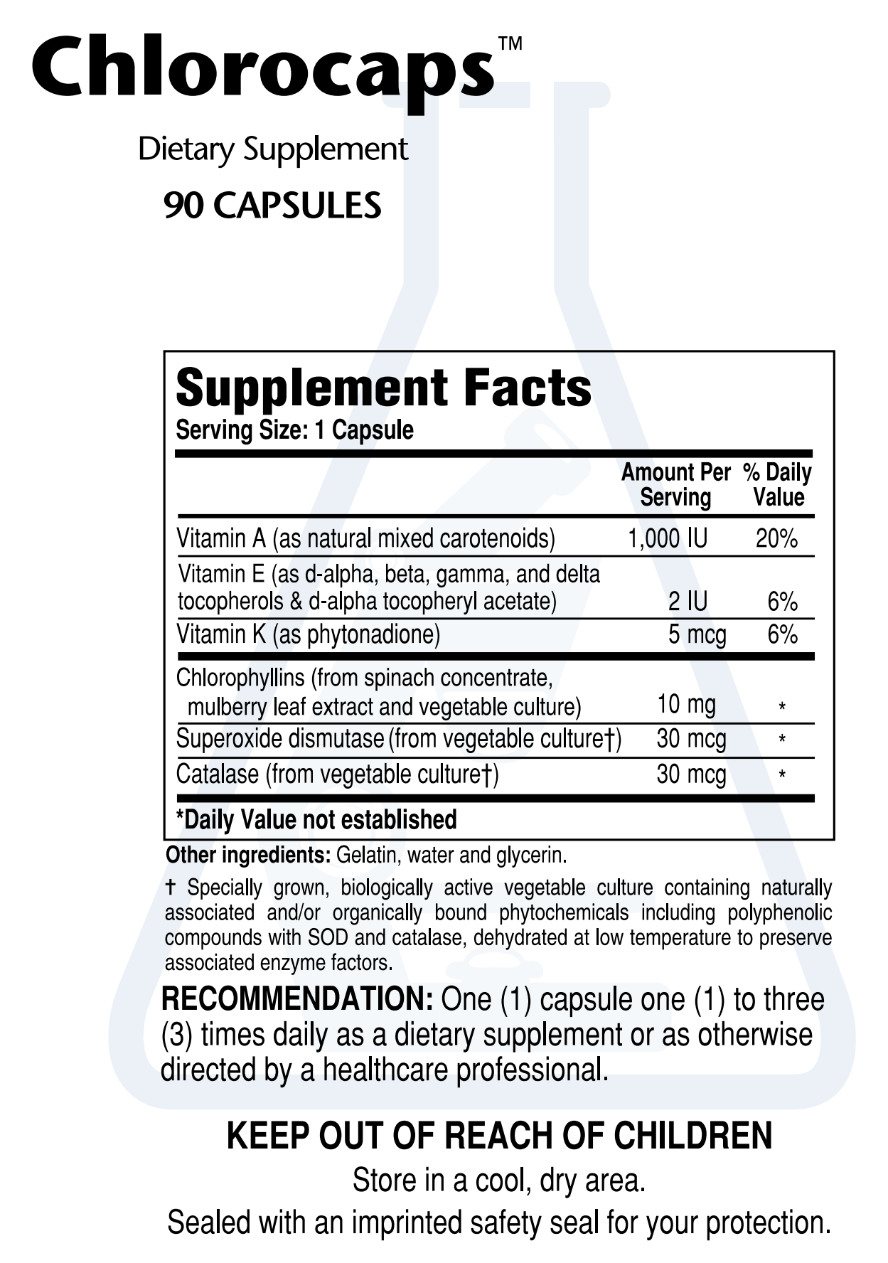 CHLOROCAPS (90C) Biotics Research Supplement - Conners Clinic