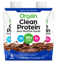 Thumbnail for Clean Protein Grass Fed Protein Shake Creamy Chocolate Fudge 4 Pack Orgain Supplement - Conners Clinic