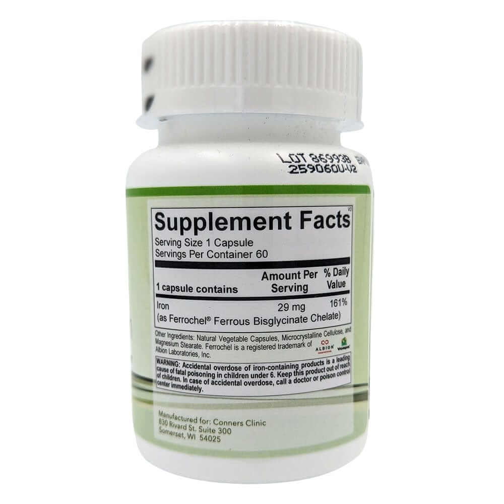 Clear Iron - 60 Count Conners Clinic Supplement - Conners Clinic