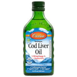 Cod Liver Oil Natural Flavor 8.4 oz Carlson Labs Supplement - Conners Clinic