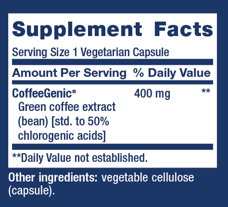 CoffeeGenic® Green Coffee Extract 90 Capsules Life Extension - Conners Clinic