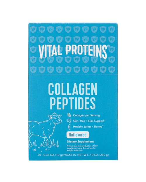 Collagen Peptides Stick Pack Box 20 Servings Vital Proteins Supplement - Conners Clinic