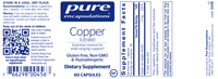 Thumbnail for Copper (citrate) 60 vcaps * Pure Encapsulations Supplement - Conners Clinic