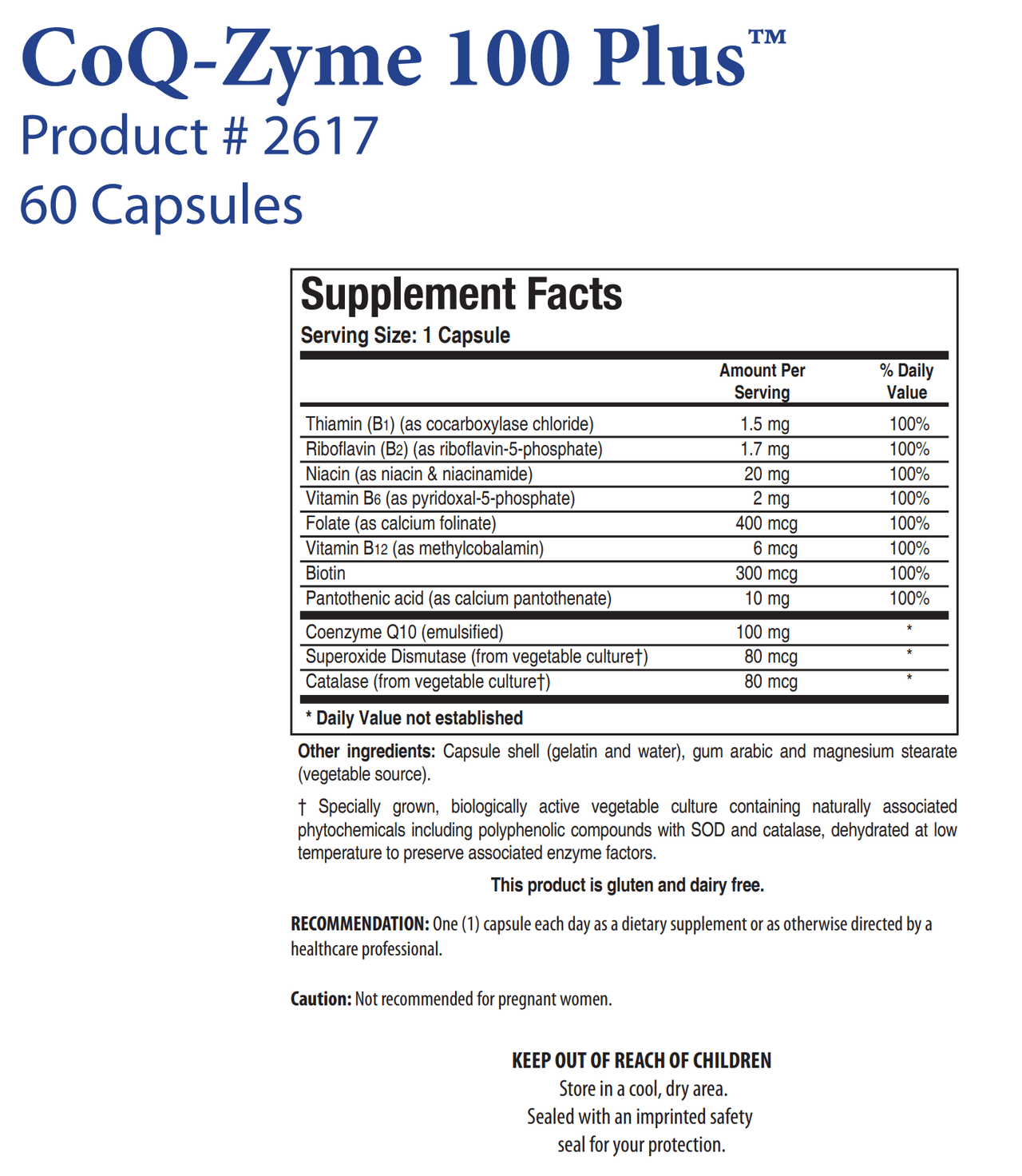 COQ-ZYME 100 PLUS (60C) Biotics Research Supplement - Conners Clinic