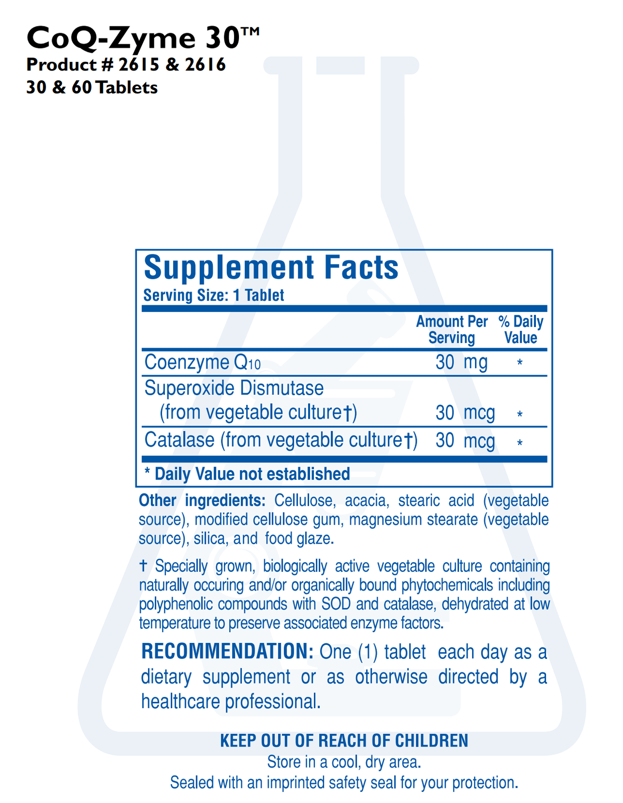 COQ-ZYME 30 (60T) Biotics Research Supplement - Conners Clinic