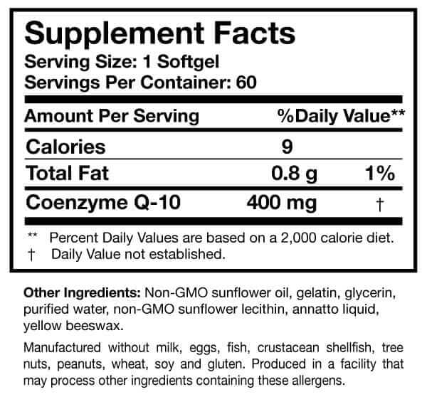 CoQ10 Power - 60 Softgels Researched Nutritionals Supplement - Conners Clinic