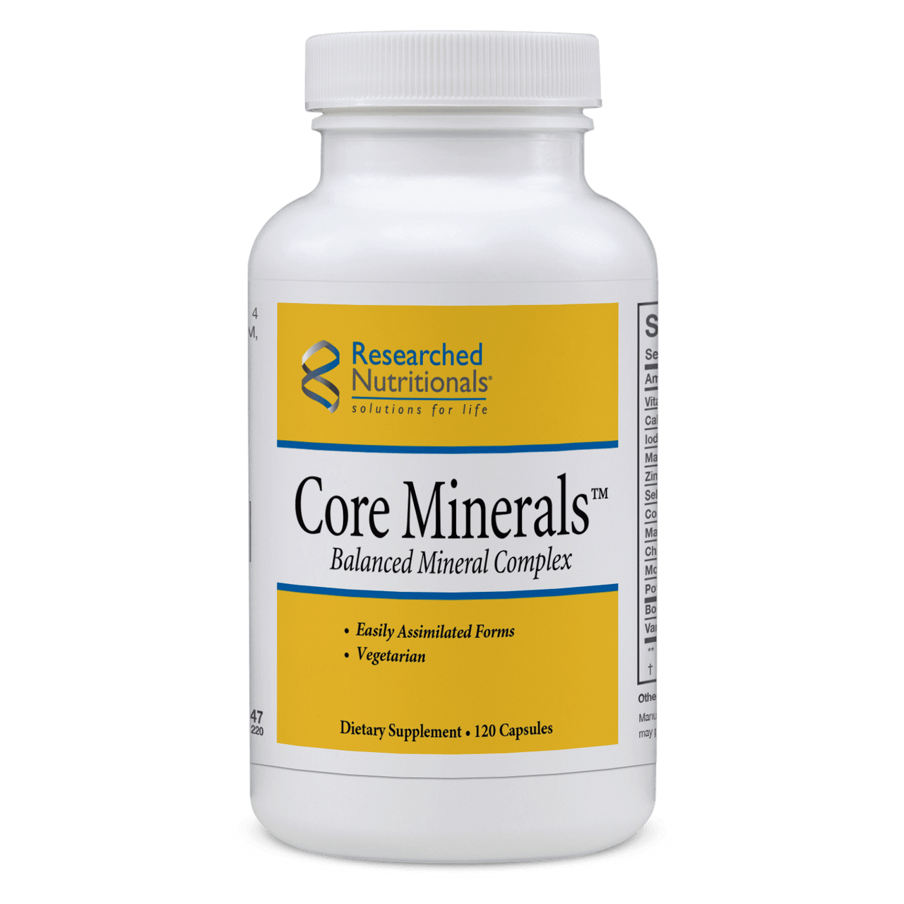 Core Minerals - 120 Capsules Researched Nutritionals Supplement - Conners Clinic